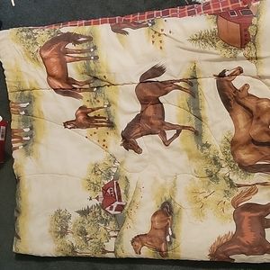 Twin size horse comforter